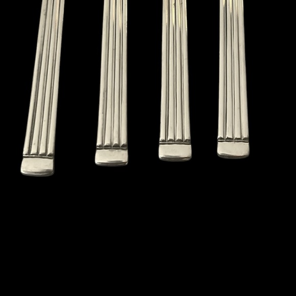 New Vintage Estia Gourmet Olympia Pattern - Lot Of 4 Cocktail Forks Korea - Picture 9 of 10